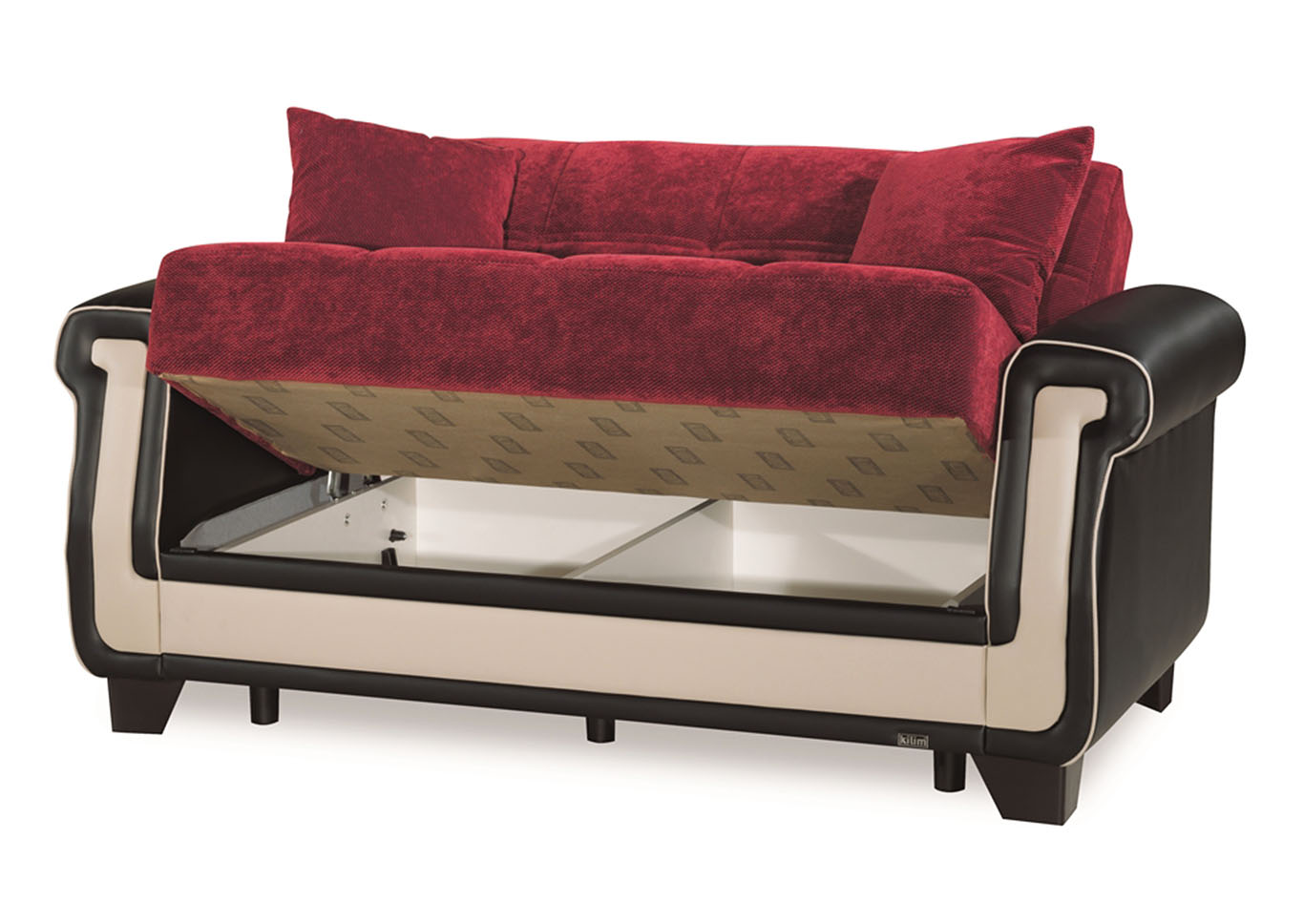 Proline Red Microfiber Love Seat,Ottomanson (Previously Casamode)